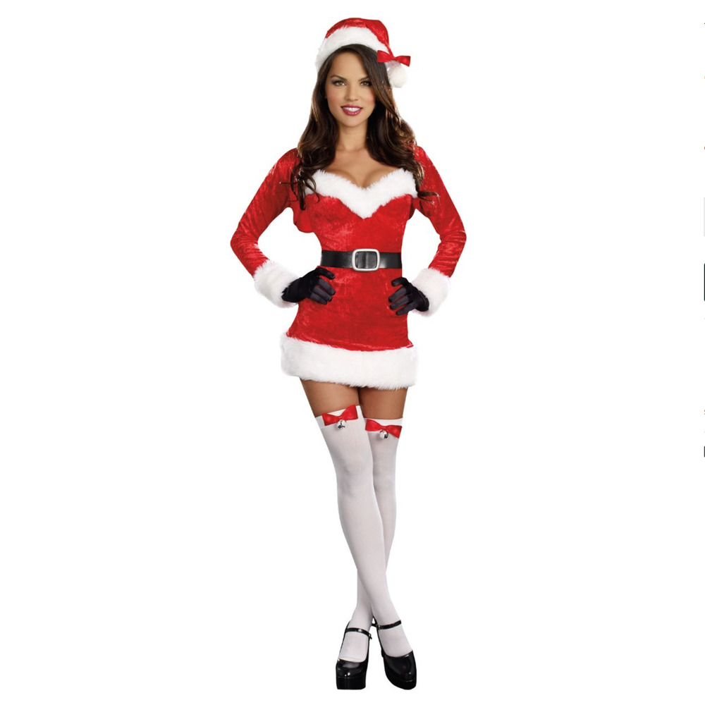 Red and White Santa Baby Women Adult Christmas Costume - Large